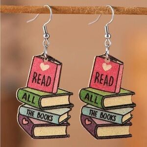Handmade Book Drop Earrings